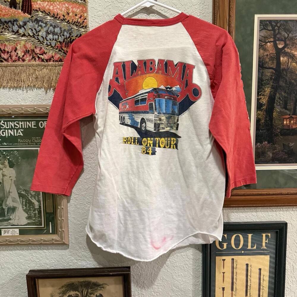Vintage 1984 RARE Alabama Roll On Tour RV Camper Concert Band Shirt Size Large